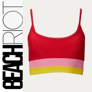 NWOT Beach Riot Eva Colorblock Bikini Top xs